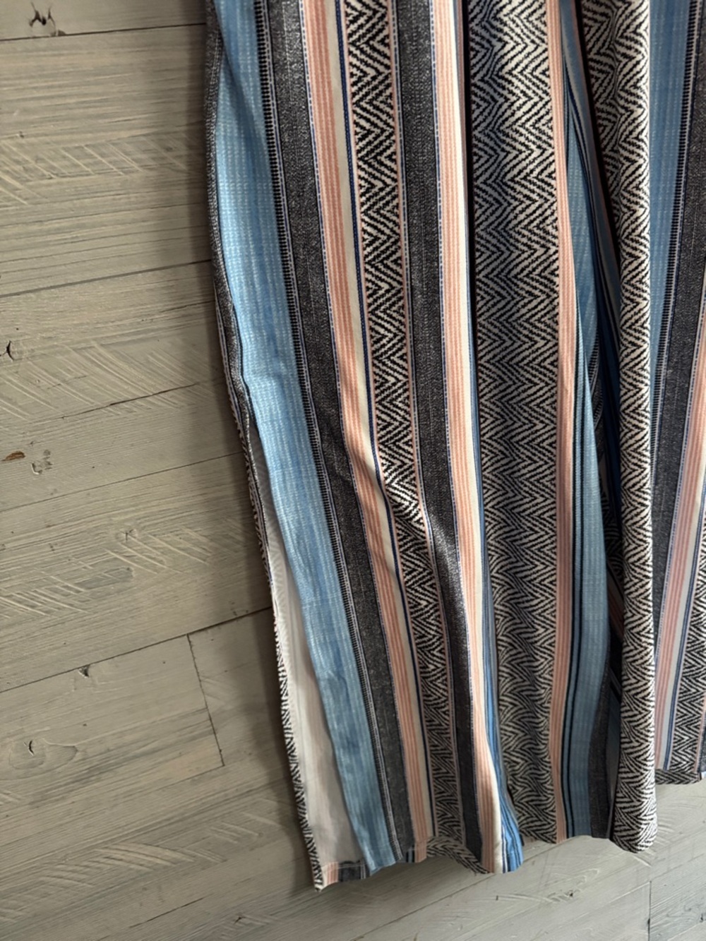 VENUS Multicolor Striped Halter Jumpsuit in Blue & Pink - Picture 5 of 13
